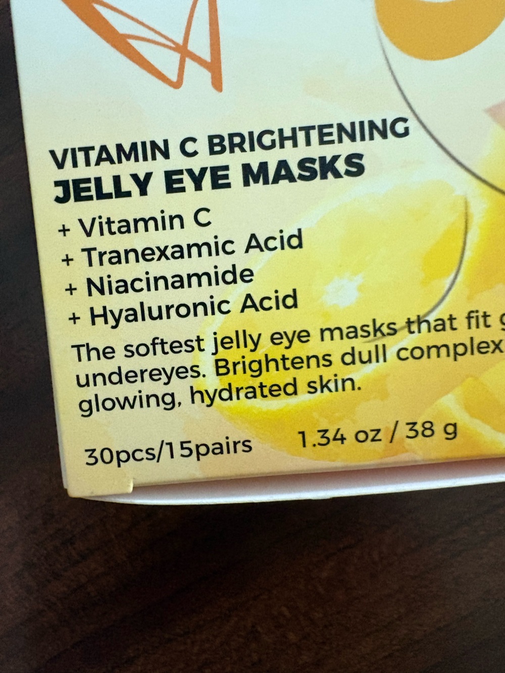 Vitamin C Brightening Jelly Eye Masks 30 pieces - Picture 3 of 3